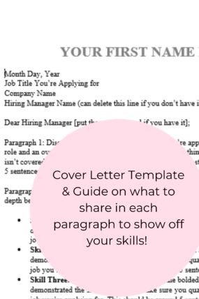 Cover Letter Template
