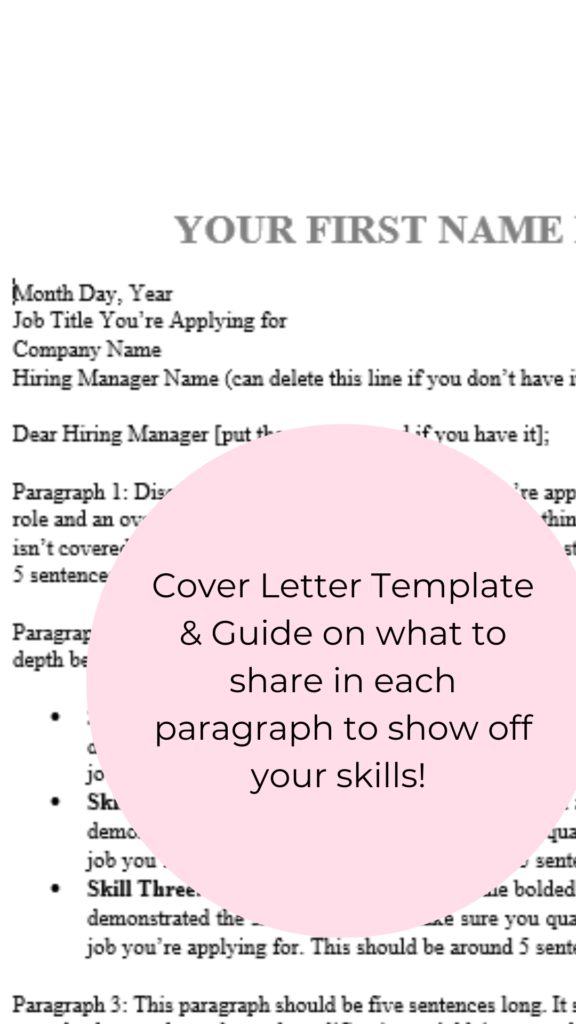 Cover Letter Template