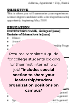 College Student Resume Template