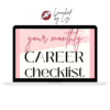 Monthly Career Goals Checklist