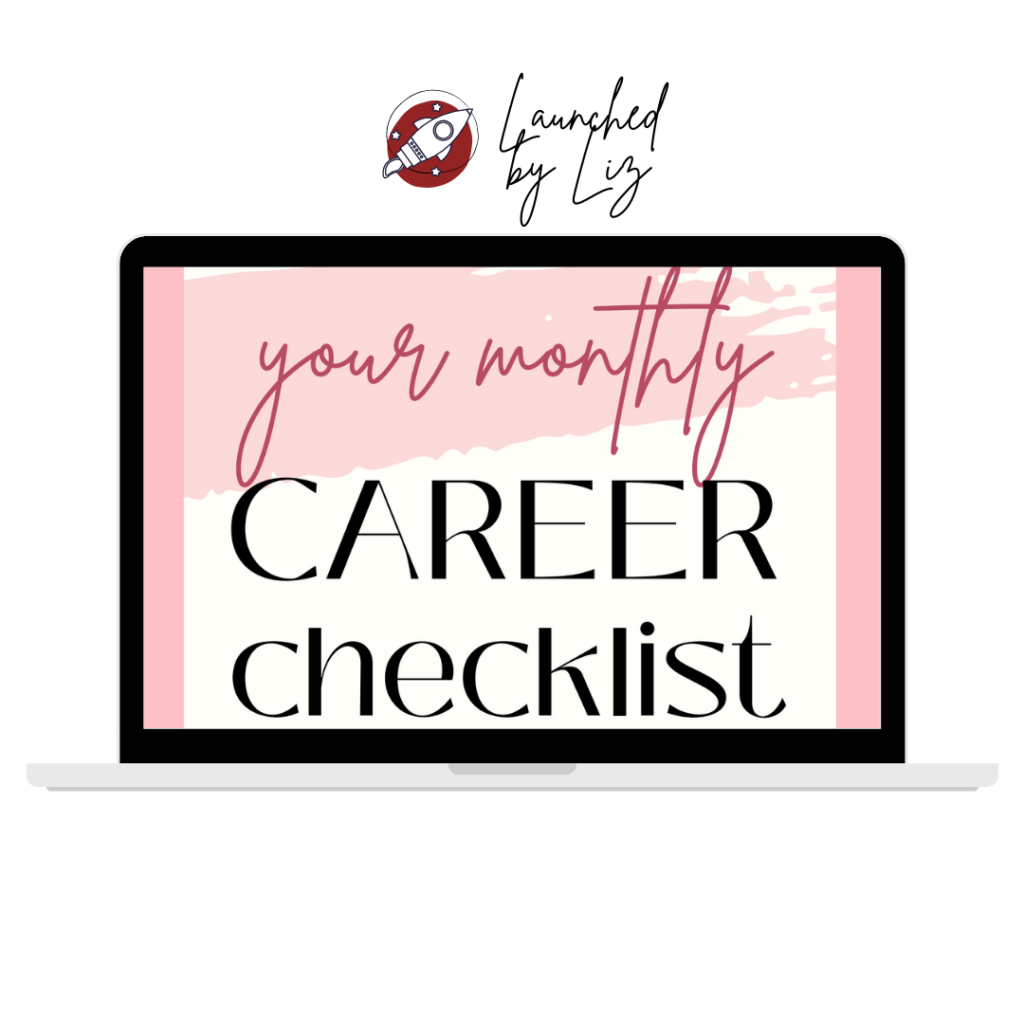 Monthly Career Goals Checklist